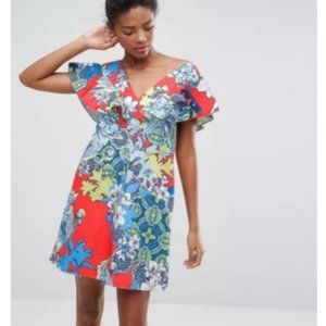 Asos Structured Floral Dress